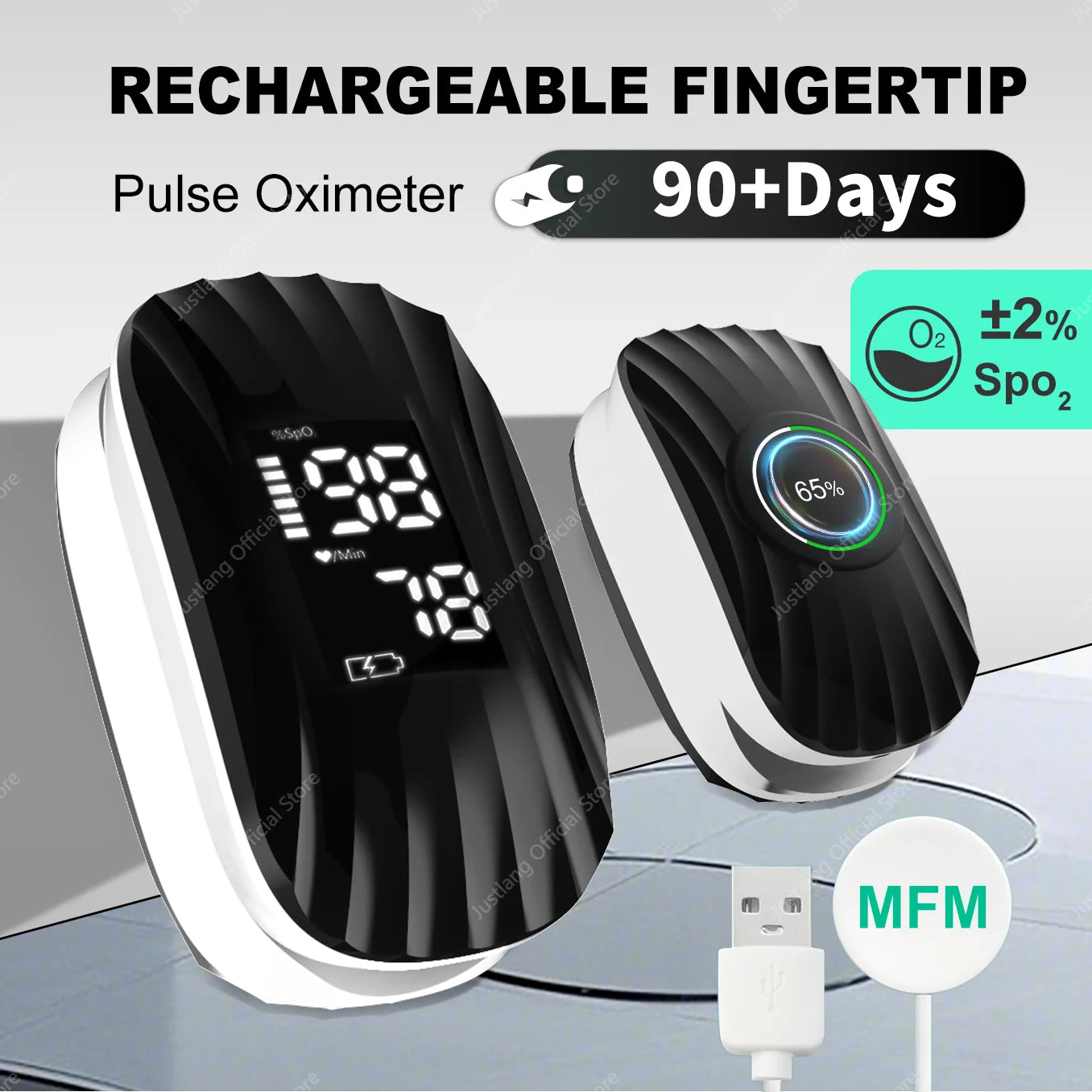 Rechargeable Fingertip Pulse Oximeter